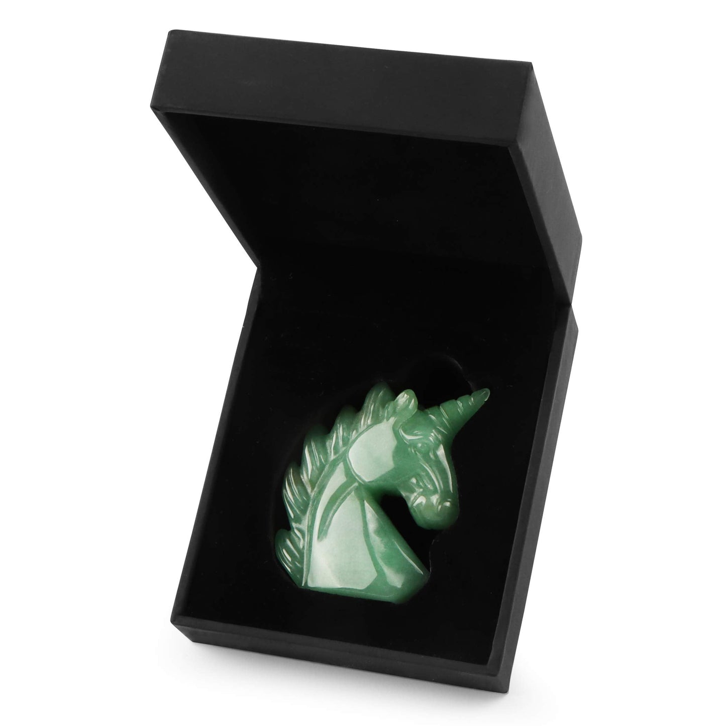 Artistone 2" Green Aventurine Jade Unicorn Stone Figurines Hand-Carved Crystal Unicorn Ornament Statue Symbol of Courage Sculpture Decoration Gift
