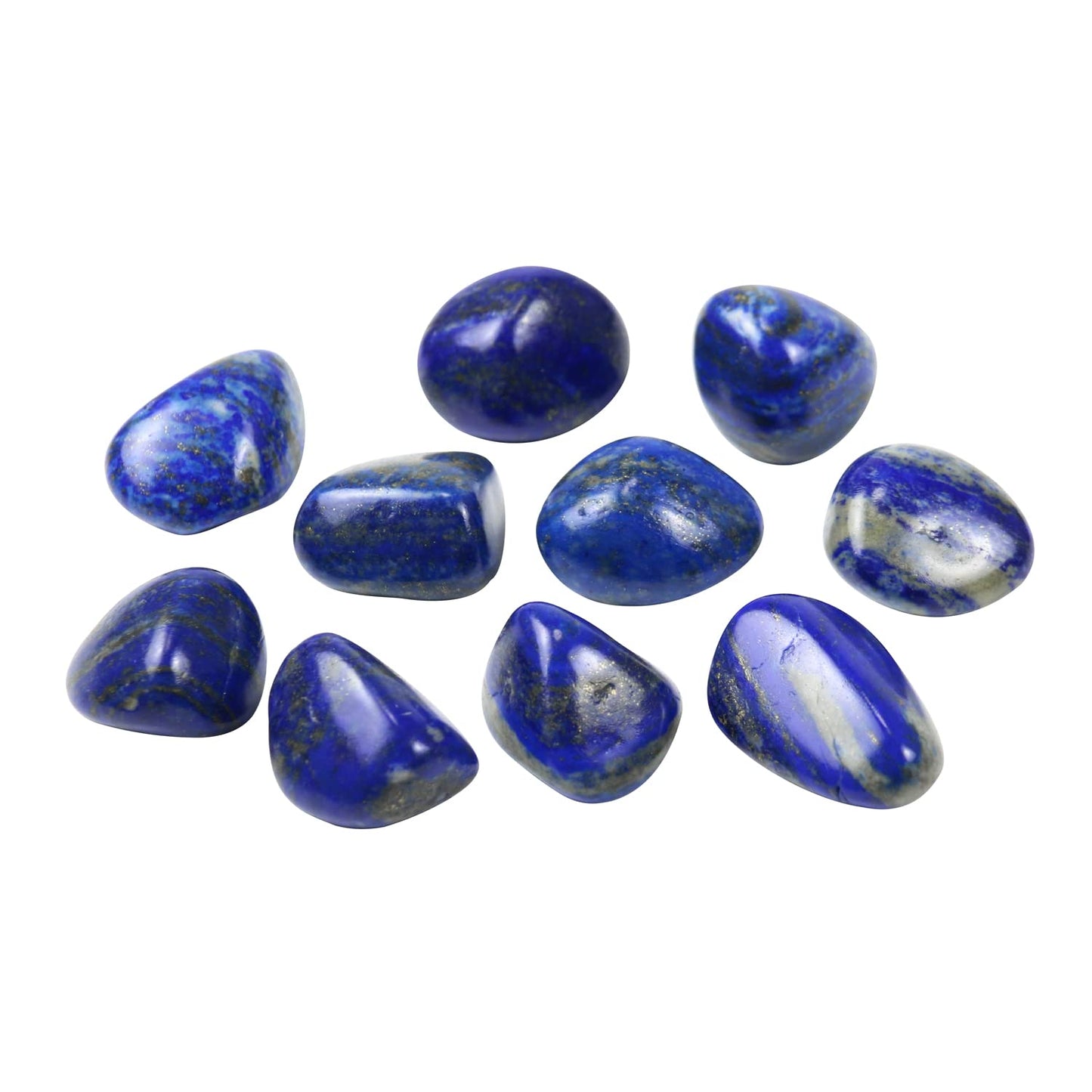 Tumbled Polished Natural Lapis Lazuli Stone, Crystals and Healing Stones Quartz Bulk for Wicca, Reiki, Healing Energy, Chakra Stones, Witchcraft Supplies(10Pcs)