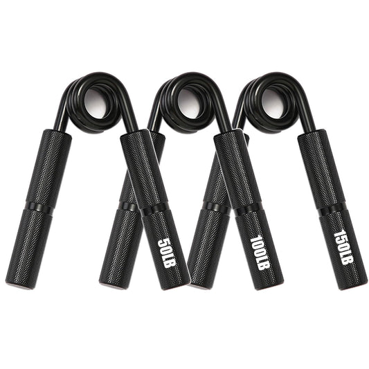 WANSPOORTS Silver Metal Hand Grip Set, 50LB-400LB 13 Pack No Slip Heavy-Duty Grip Strengthener with Gift Box, Great Wrist & Forearm Hand Exerciser, Home Gym, Hand Gripper Grip Strength Trainer (3Pack(50LB-150LB)
