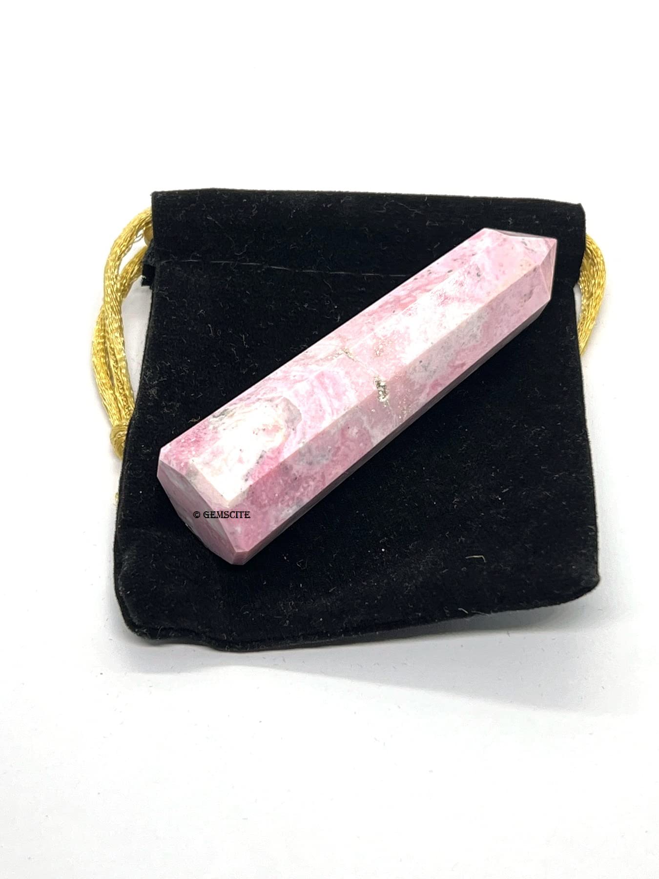 WholesaleGemShop 3 Inch (70 mm) Gemstones RHODOCHROSITE Obelisk Tower Jumbo Facet Aura Rock Crystal Natural Polished Earth Wand Spirit