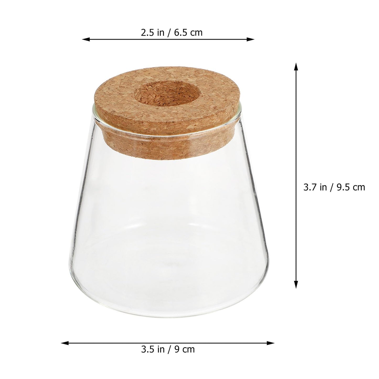 Garneck 2Pcs Desktop Glass Terrarium Transparent Glass Hydroponic Planter Vase Set Micro Landscape Terrarium Container for Home and Office Decor