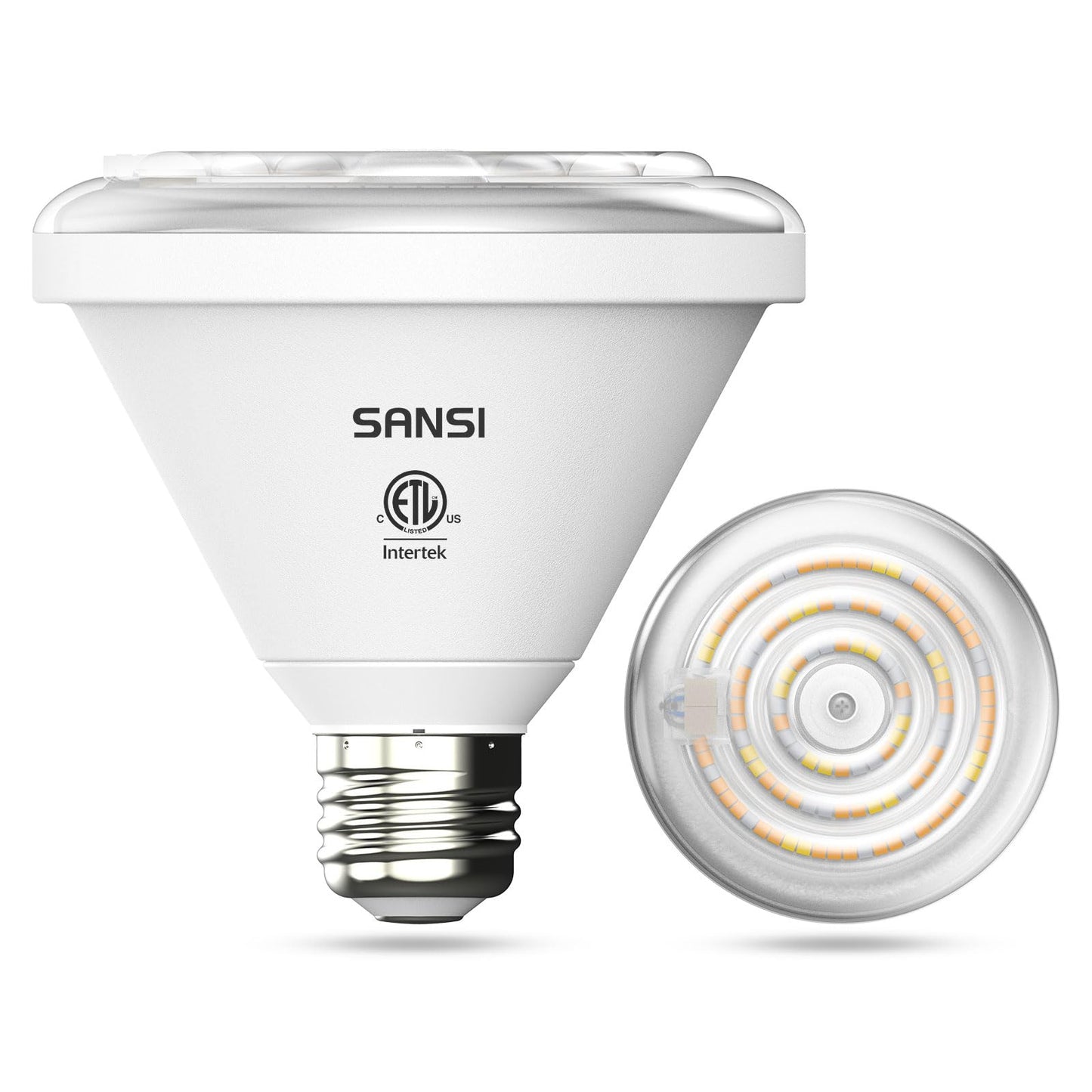 SANSI Grow Light Bulb IP54 Waterproof, 24W BR30 Plant Light Bulb for Indoor Outdoor Plants Full Spectrum(200 Watt Equiv), Energy Saving with Optical Lens for Greenhouse, Garden, E26 Base