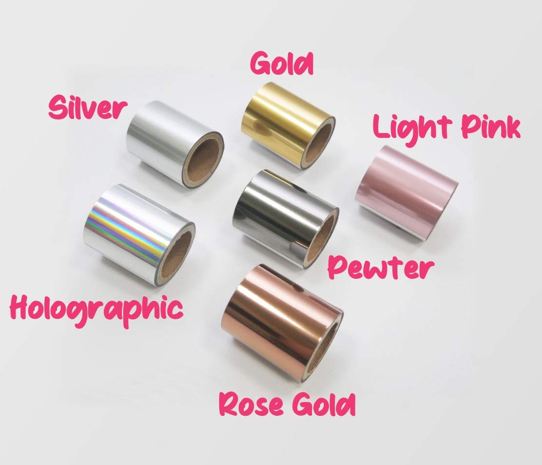 KINGTOOL Hot Foil Stamping Paper Used with Hot Foil Pen (1.57 inch x197 inch (4cm x 5Meter), Pastel Color)