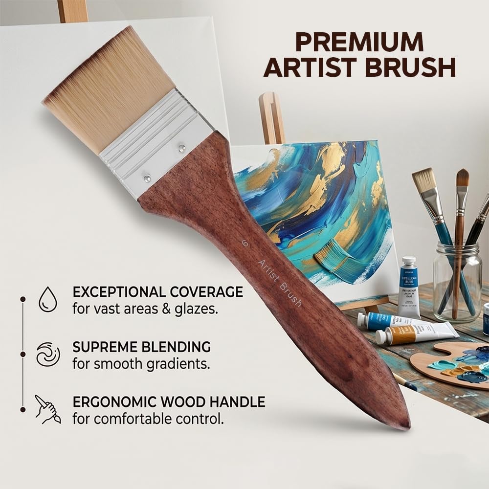 Simpson Sellers 26PCS Paint Brush Set with Palette Knife, Professional Acrylic Oil Watercolor Painting Kit, Flat Filbert Fan Round Detail Tools, Travel Canvas Case for Artists,Face Painting