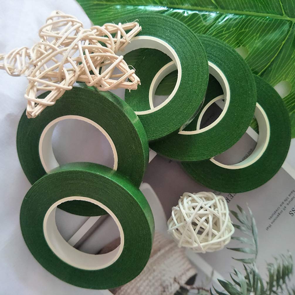 Foraineam 24 Rolls Floral Tape 1/2" x 30 Yards Florist Paper Stem Wrap Tapes for Bouquet Stem Wrapping Floral Arrangement and Craft Projects