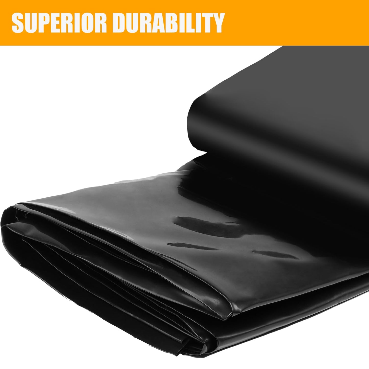 TezhiIe Pond Liner 13 x 17 FT, LDPE Pond Liners for Outdoor Ponds, 20 Mil Thickness, Easy Cutting Fish Pond Liner, Flexible & Durable Pond Liner for Aquaculture, Koi Ponds, Water Garden