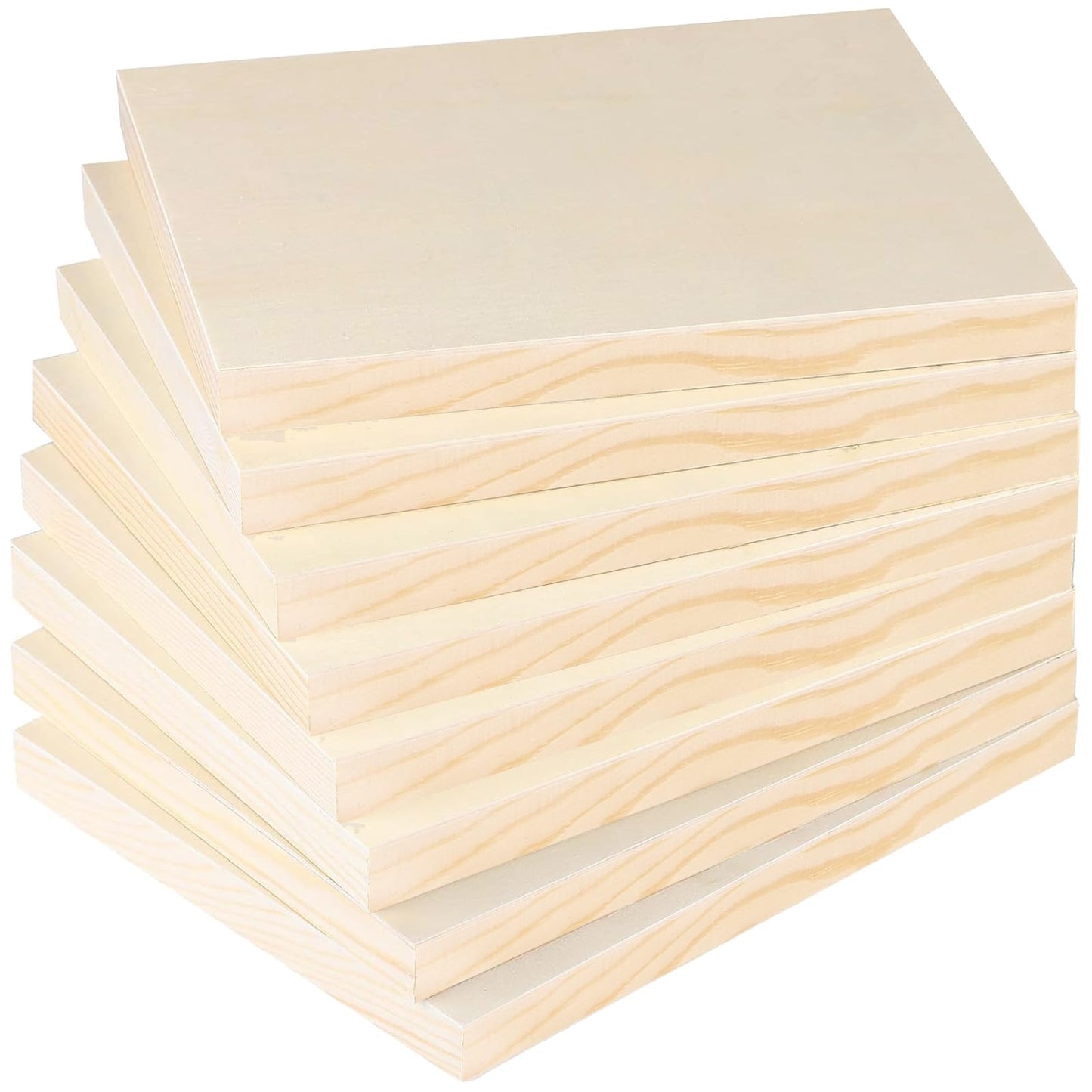 CONEHOY 12 Pcs Wood Panels 8 x 10 inch Unfinished Wooden Canvas Board for Painting Arts Pouring Oils Acrylics