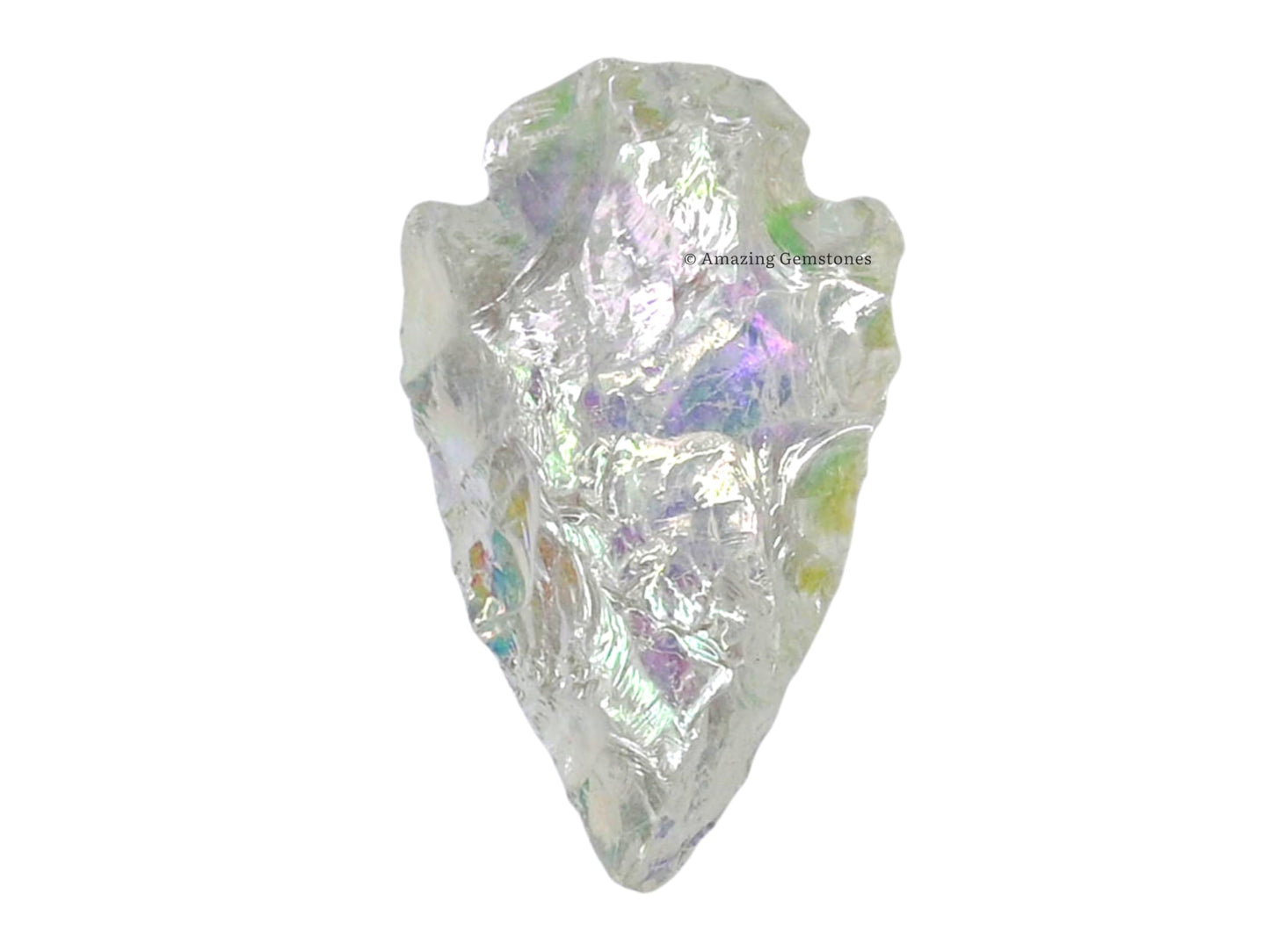 Amazing Gemstone 3 Pieces Angel Aura Quartz Arrowhead, Crystal and Healing Stone Flint Rock Arrow Head - 1 to 1.5 Arrowheads for DIY Project Craft Point Jewelry Making