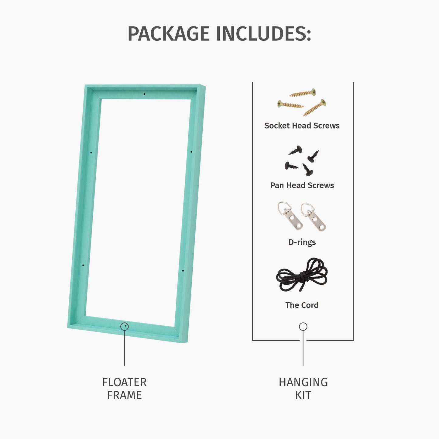 Pixy Canvas Floater Frame 8x10 for 1-1/2 (1.5) inch Deep Canvas Paintings/Canvas Prints/Wood Canvas Panels/Wall Art/Wall Decor/Home Decor/Artwork (Antique Silver, 8 x 10 inch, Portrait)