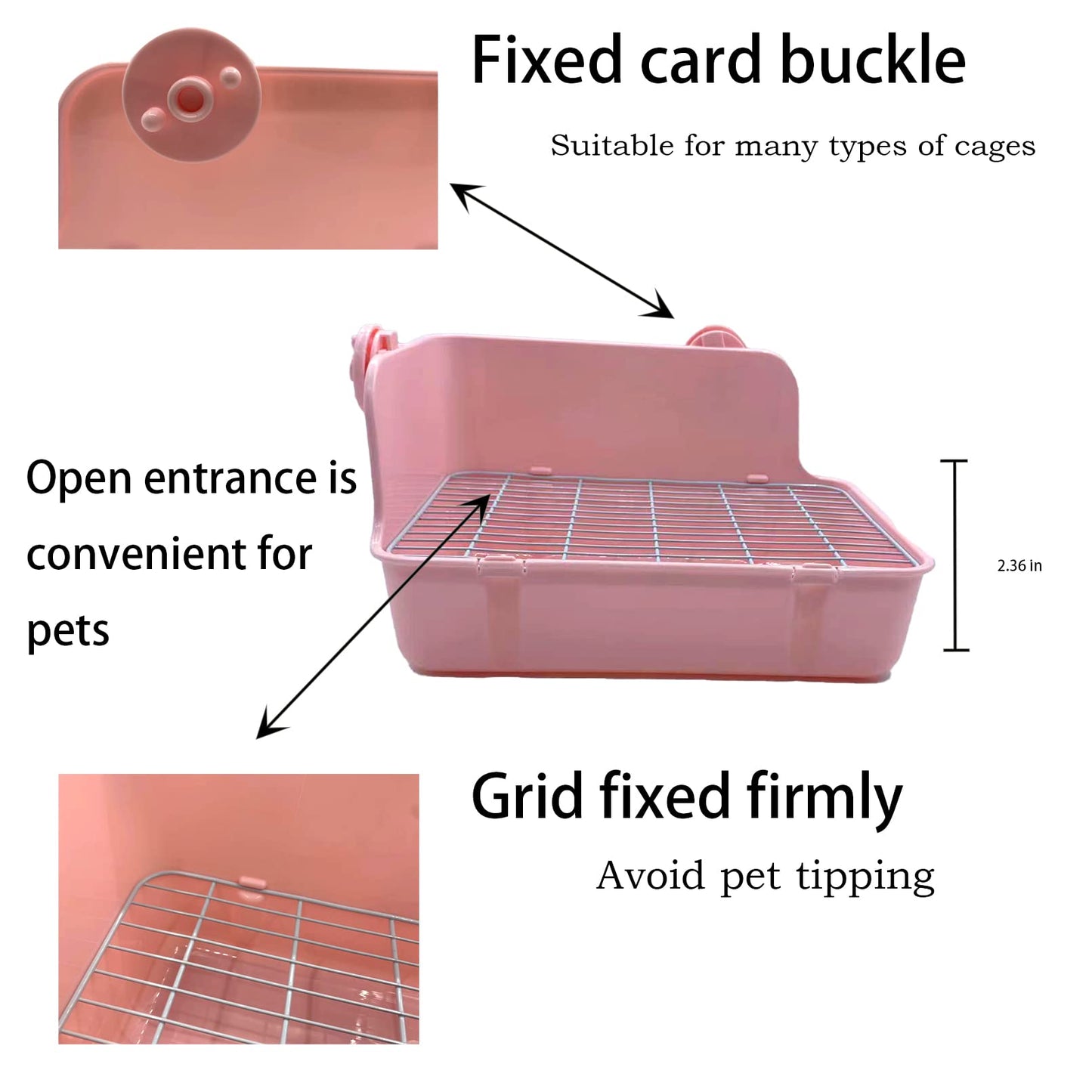 MUYG Guinea Pig Litter Box Corner Bunny Toilet Small Animal Potty Training with Dustpan Broom Chew Toys for Chinchilla Ferret Hedgehog Gerbil (10 Pcs)