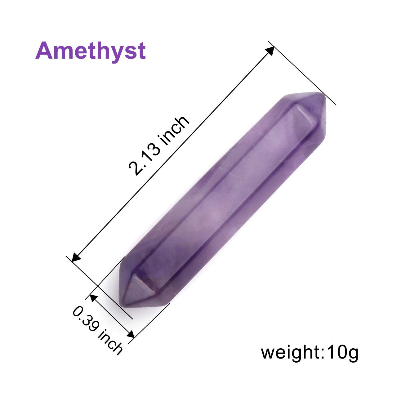 PESOENTH 3pc Amethyst Crystals Healing Stones,Polished Tumbled Pocket Gemstones Hexagonal Points Reiki Energy Balancing Chakra Meditation Therapy Gifts for women,50-55mm
