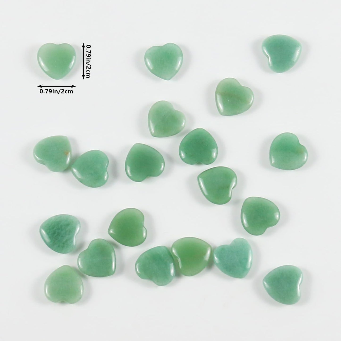 Namzi 20 Packs of Tumbled Polished Natural Green Aventurine Crystals Heart Stones, Crystals and Healing Stones Quartz Bulk for Wicca, Reiki, Healing Energy, Chakra Stones, Witchcraft Supplies