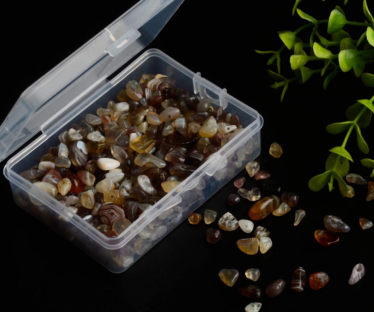 Natural Chip Stone Beads Persian Gulf Agate 5-8mm About 400 Pieces Irregular Gemstones Healing Crystal Loose Rocks Bead Hole Drilled DIY for Bracelet Jewelry Making(5-8mm, Persian Gulf Agate)