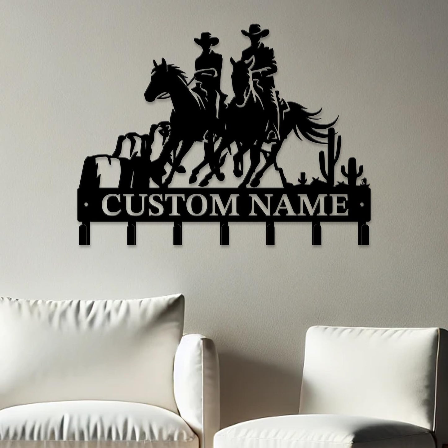 peanut case Personalized Farm Horse Keys Hooks,Custom Name Metal Cowboy Horse Art Keys Hooks,Metal Horse Lover Wall Home Storage Decorative Keys Hooks,Key Holder Hooks for Wall (Style E)