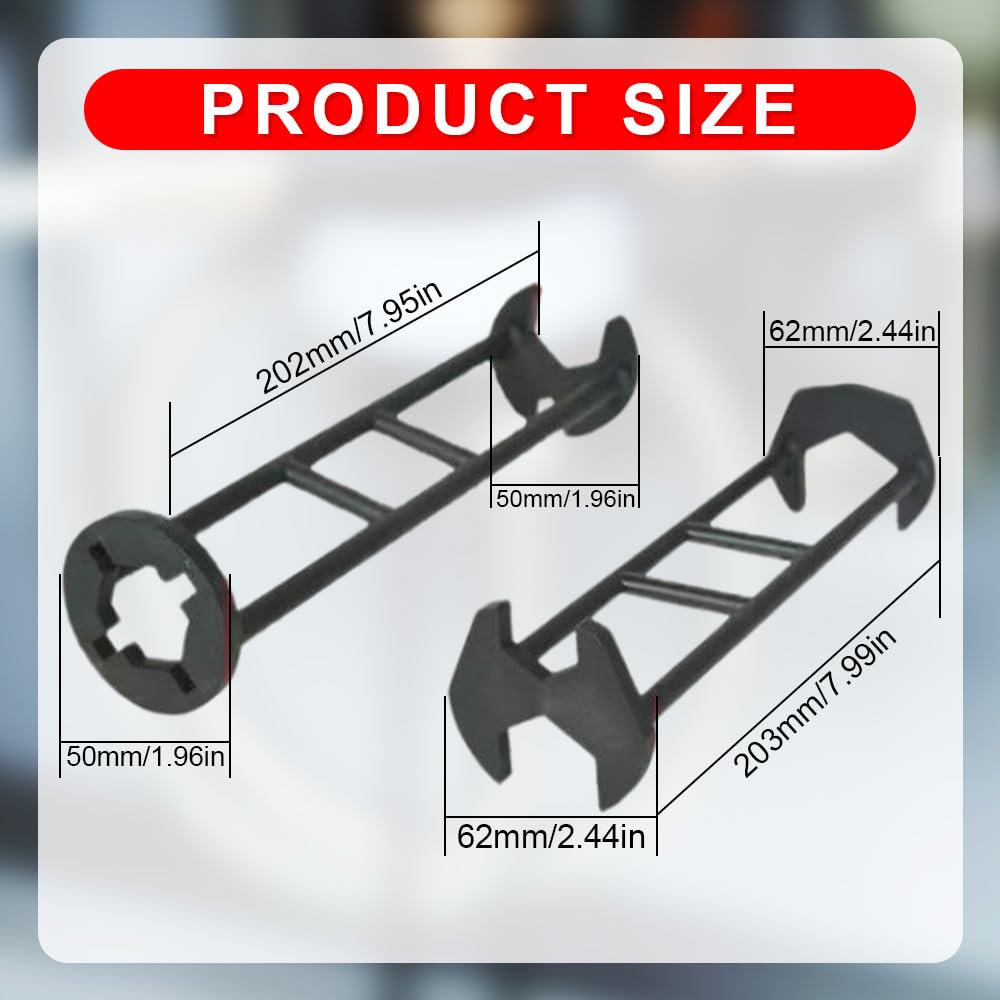 BNGXR 2026 New Multifunctional Sink Wrench, 2Pcs Basin Faucet Wrench, Plumbing Tools for Tight Spaces Kitchen Bathroom Home, Portable Installation Tool for Homeowners (A+B)