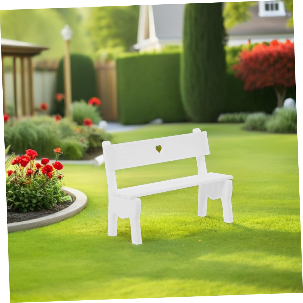 INOOMP 2pcs Mini Benches for Crafts: Miniature Garden Bench Seat - Dollhouse Furniture Ornament for Micro Landscape DIY Craft Displays and Park Scenes