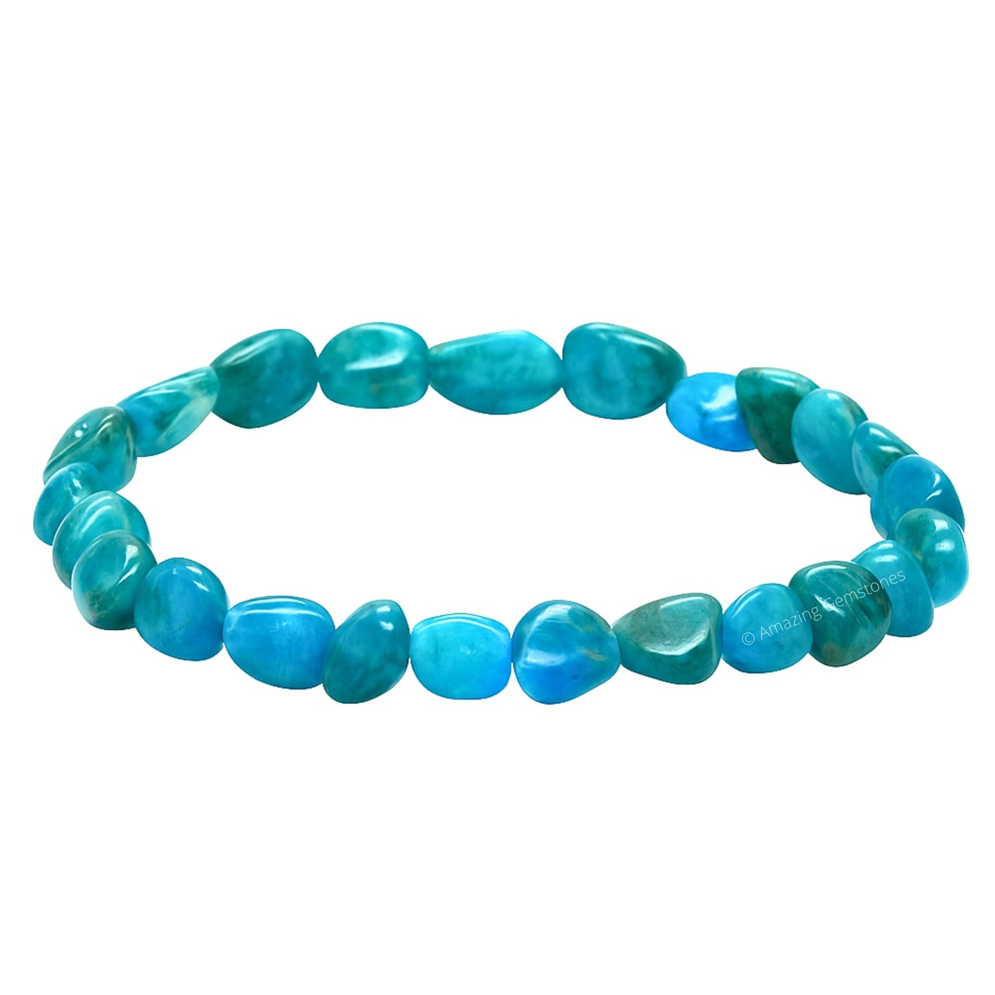 Amazing Gemstone Apatite Bracelet for Women Men's Gifts - Chakra Protection Mens Bracelet - Apatite Crystal Tumbled Stone Bracelet Gemstone Beaded Bracelet Pulseras Para Hombres Mujer Christmas