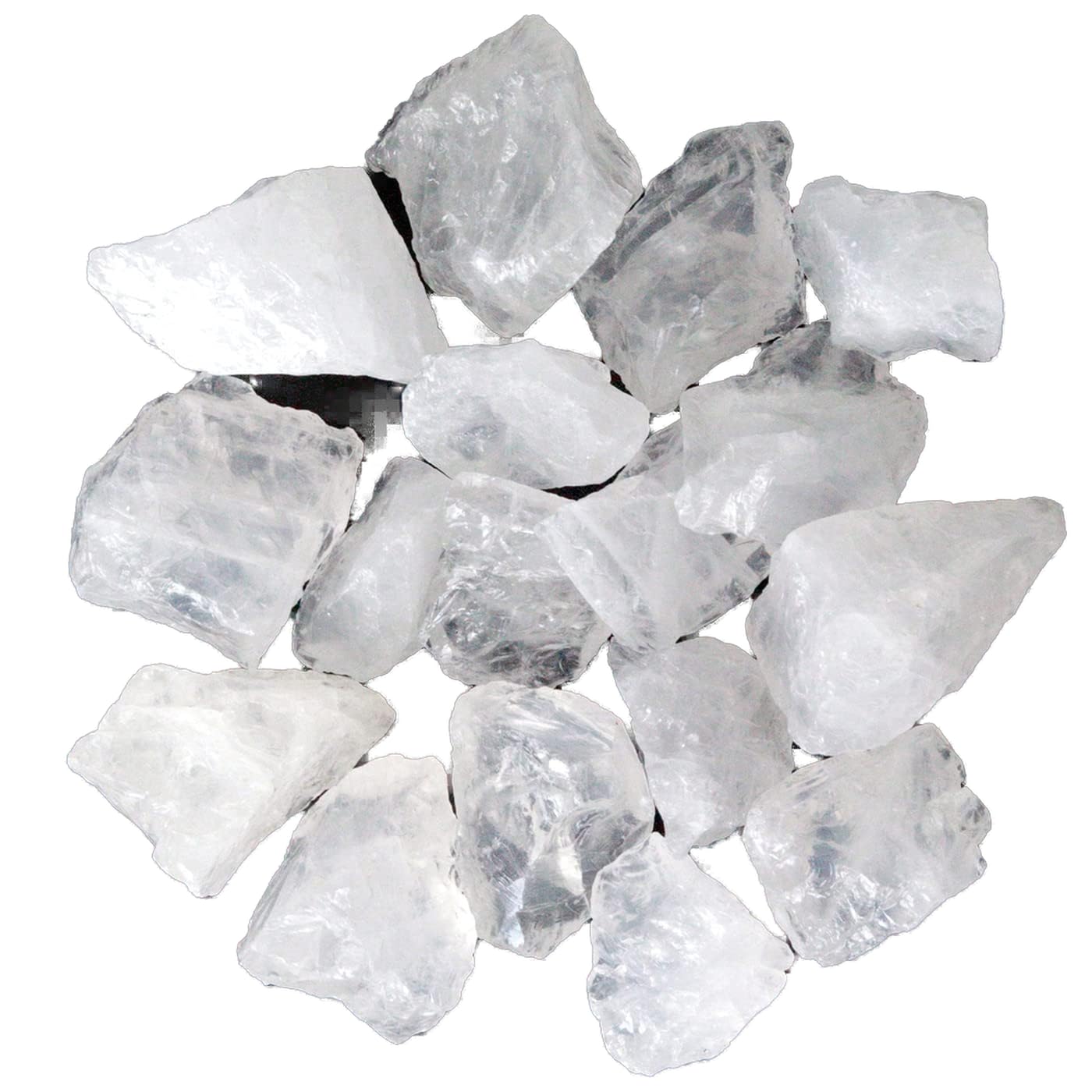 Clear Quartz Bulk Natural Healing Crystals Raw Rough Stones Sets for Cabbing Tumbling Cutting Lapidary Polishing Reiki Crytsal Healing Wire Wrapping Decoration Gemstone 0.45lb