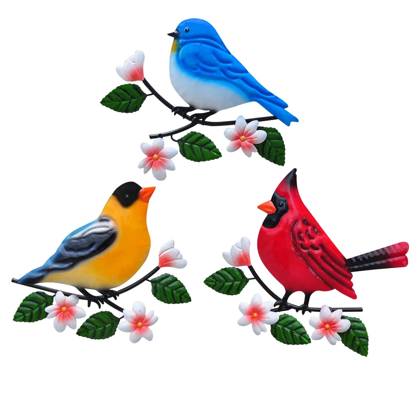 Tuokiuhn Metal Bird Wall Decor Bird Wall Art Metal Outdoor Wall Art Suitable for Garden Art Clearance Outdoor Wall Decorations for Patio Set of 3