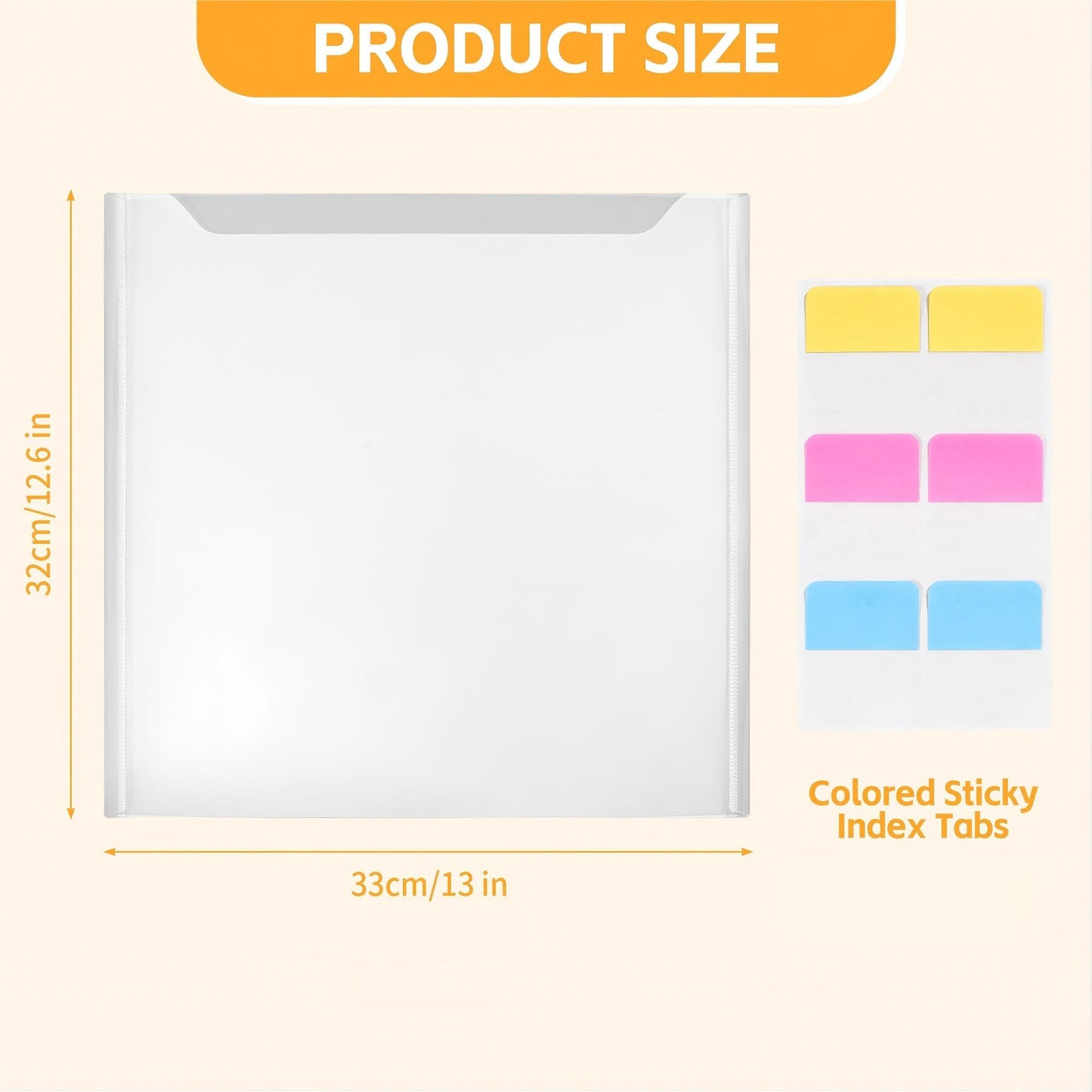 Sxaffayc 12 Pack Scrapbook Paper Storage 12x12 Paper Organizer with 60PCS Sticky Index Tabs for Holding Scrapbooking, Vinyl Sheets, Cardstock and Photos