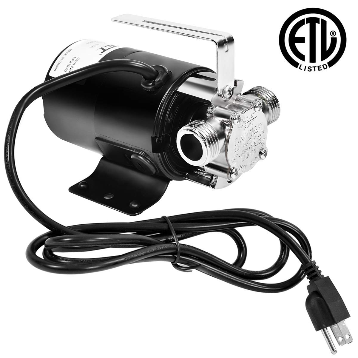 Goplus Water Transfer Pump, 115V 1/10HP 330GPH Portable Electric Utility Pump with 6FT Suction Hose Kit, Remove Water from Garden, Flooded Basements, Rain Barrel, Water Bed, Pool, Ponds and Aquariums