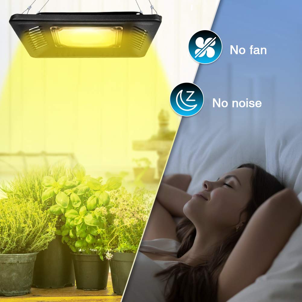 Relassy 150W Waterproof Plant Light, Outdoor Grow Light,Sunlike,Full Spectrum LED Grow Lamp,Without Noise,Ultra Thin,Heat Dissipation,for Seedling Growing Blooming Fruiting
