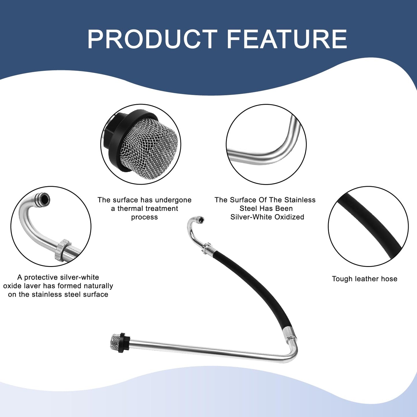 2025 New Stainless Steel Suction Hose, Airless Paint Sprayer Accessories, Compatible With Graco 395 490 495 595 And T300 500 Airless Spraying/Line Painting Machine