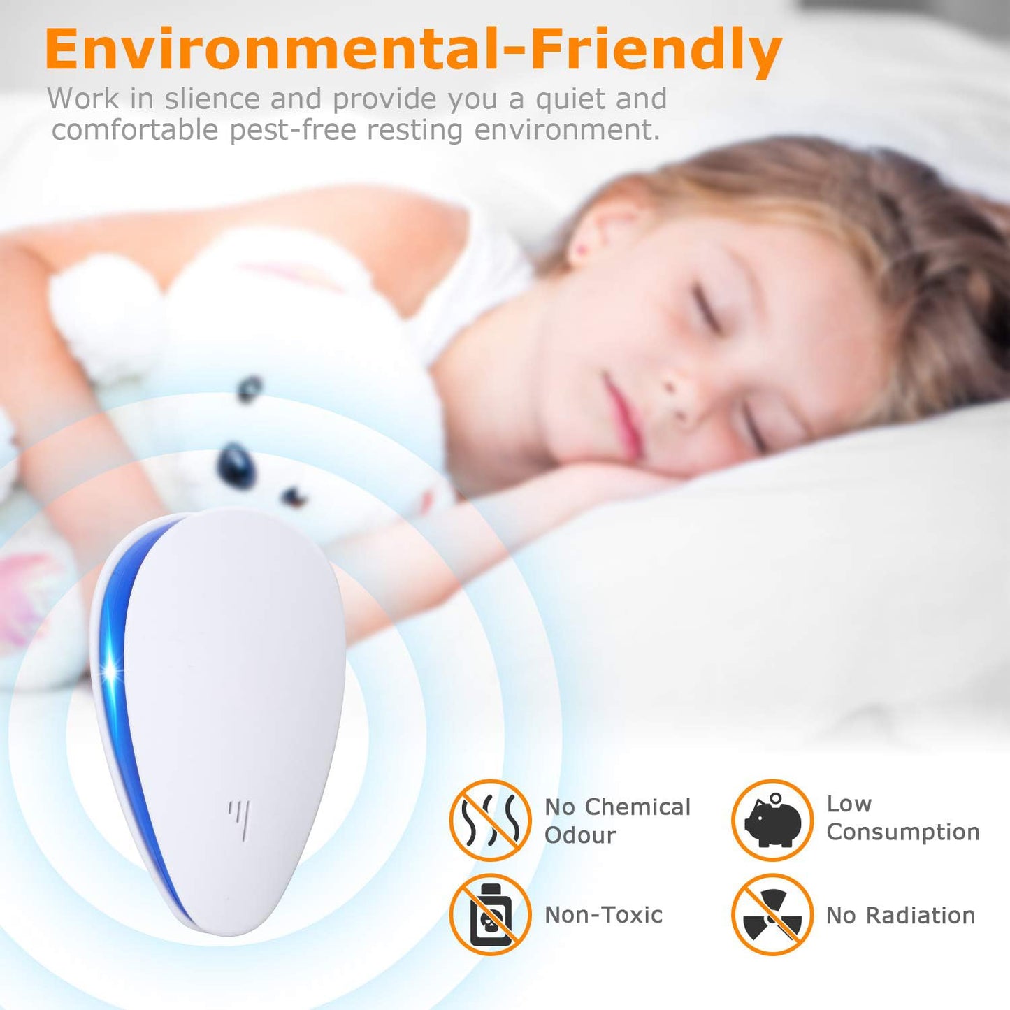 Upgraded 6 Packs Ultrasonic Pest Control Repeller, Electronic Spider Repellent Indoor for Insect Roaches Rodent Ant Bug Mosquito Rat Mouse Repellent Plug in for House Home Kitchen Garage