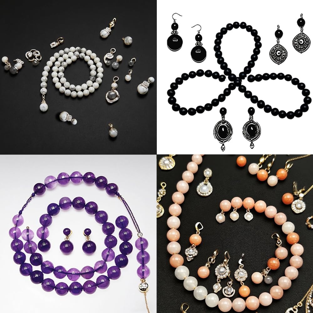 Basigeese Natural Gemstone Beads for Jewelry Making, Polished Round Smooth Genuine Real Stone Beads for Bracelet Necklace 1 Strand 15"(6mm, Fluorite)