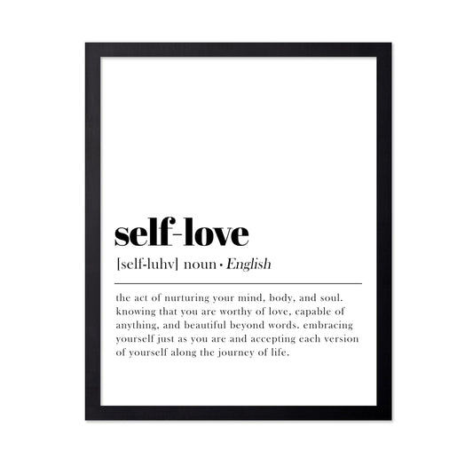 Poster Master Typography Poster - Dictionary Print - 8x10 Poster & Black Frame Bundle