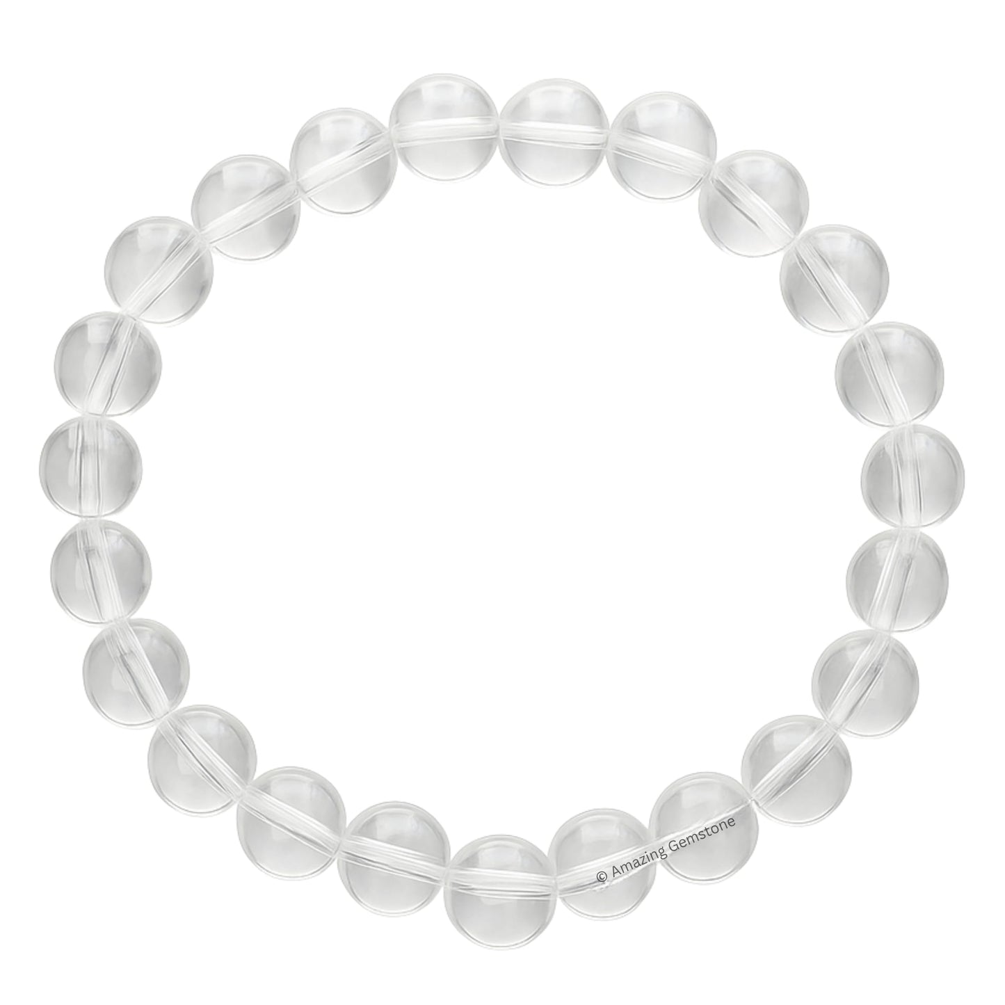 Amazing Gemstone Crystal Bracelet for Women Men's Gifts - Protection Healing Crystal Bracelet - 8mm Gemstone Beaded Stretchable Bracelet Pulseras Para Hombres Mujer Stocking Stuffers Mothers Day Gift (Clear Quartz)