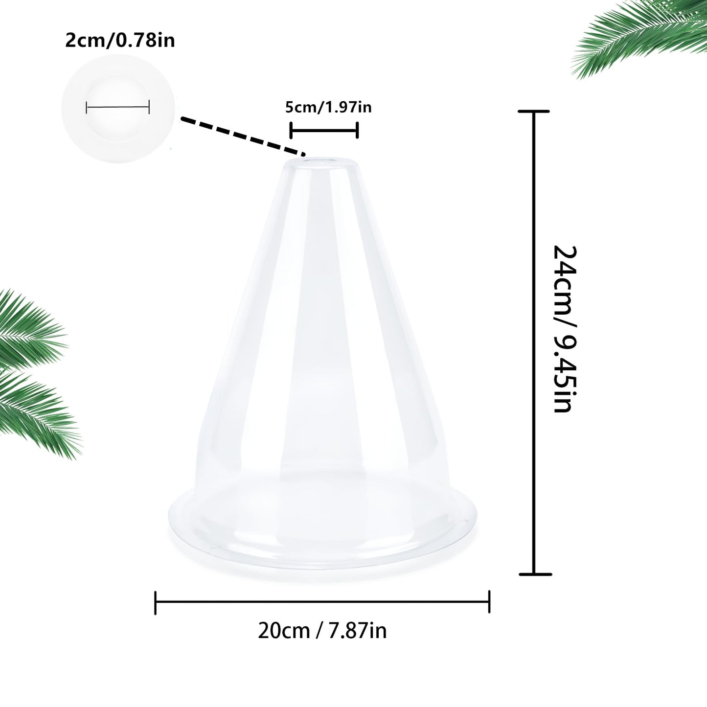 【24 Pieces】 Garden Cloches for Plants, Plant Cover Plant Protectors Transparent Bell Jar Cloches Protection Plants from Birds, Slugs, Frost, Freeze Weather, 7.8" D x 9.4" H, Transparent