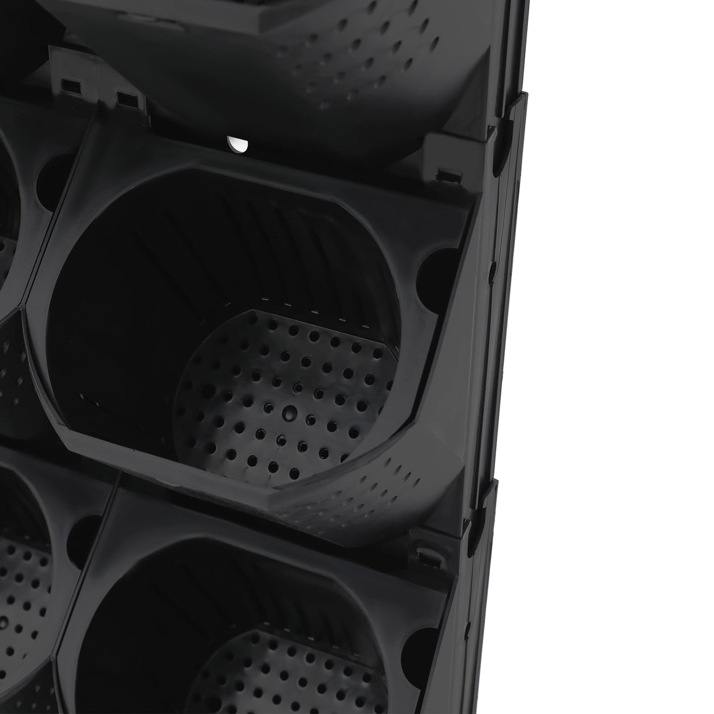 DouSeiAi Wall Mounted Vertical Garden Planter with 36 Pots, Indoor & Outdoor Stackable Wall Planter System for Flowers, Herbs, Vegetables, Space-Saving Living Wall for Home, Balcony, Yard