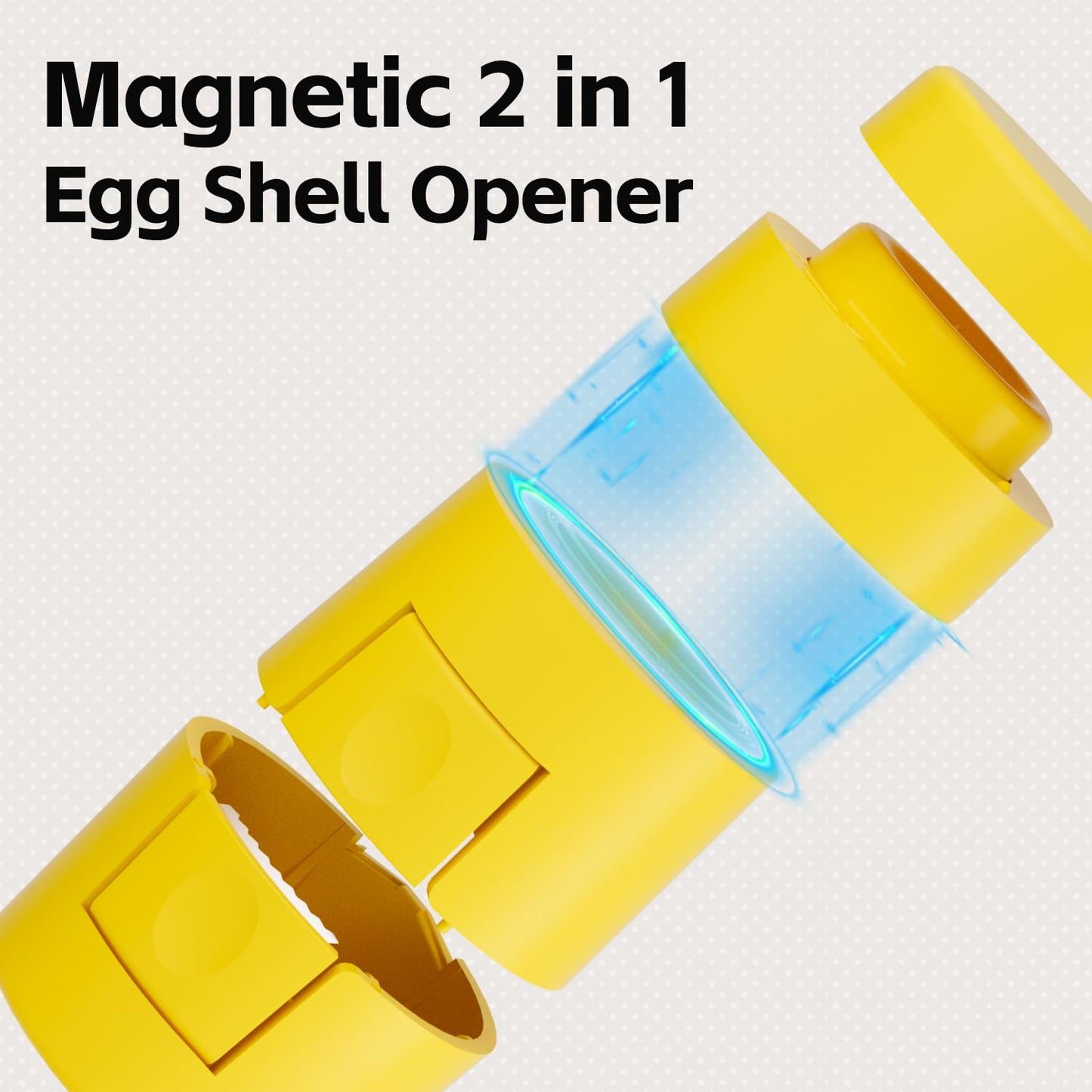 Upgraded 2 in 1 Egg Shell Opener, Hard Boiled Egg Peeler Cracker with Piercer, Cute Egg Separator for Raw Eggs, Home Kitchen Gadgets Tool, 1 Pack