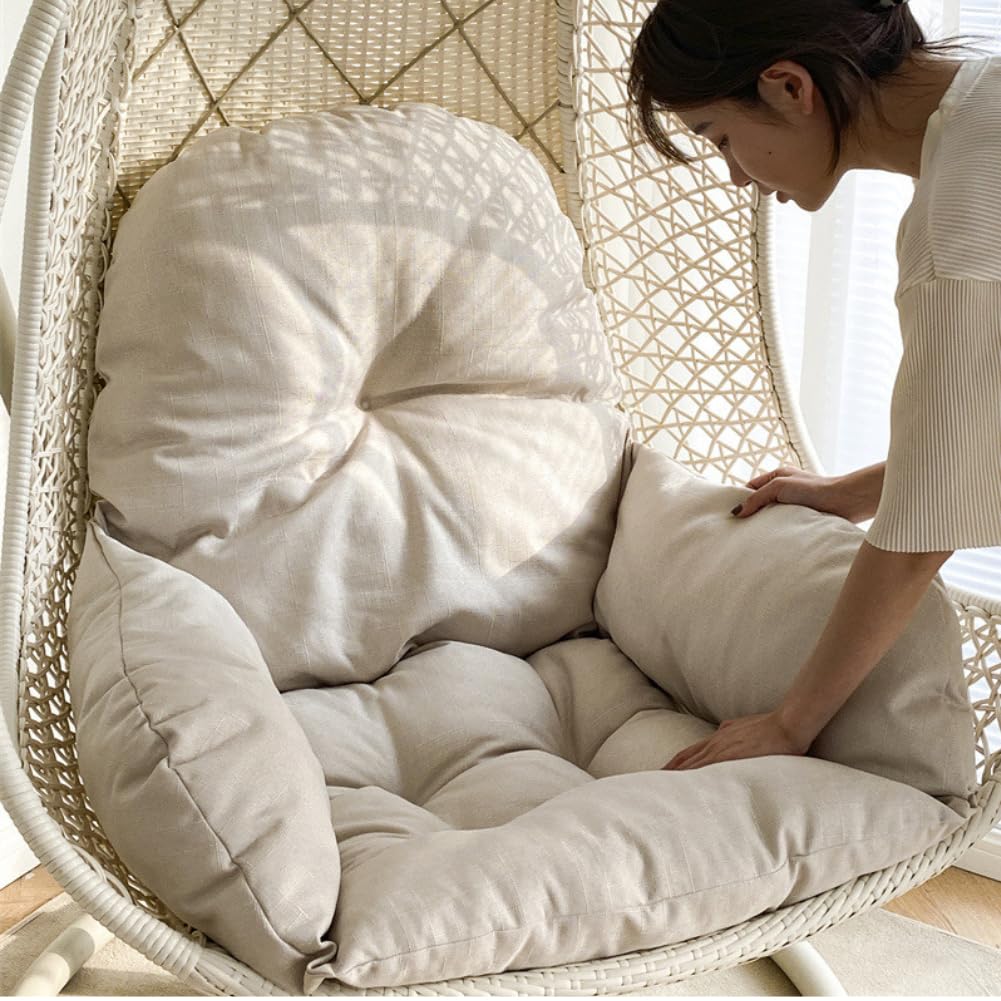 Gujuja Swing Egg Chair Cushion Hanging Basket Chair Pads Thickened Hammock Chair Seat Cushion for Outdoor Patio Garden Hanging Basket Chair Seat