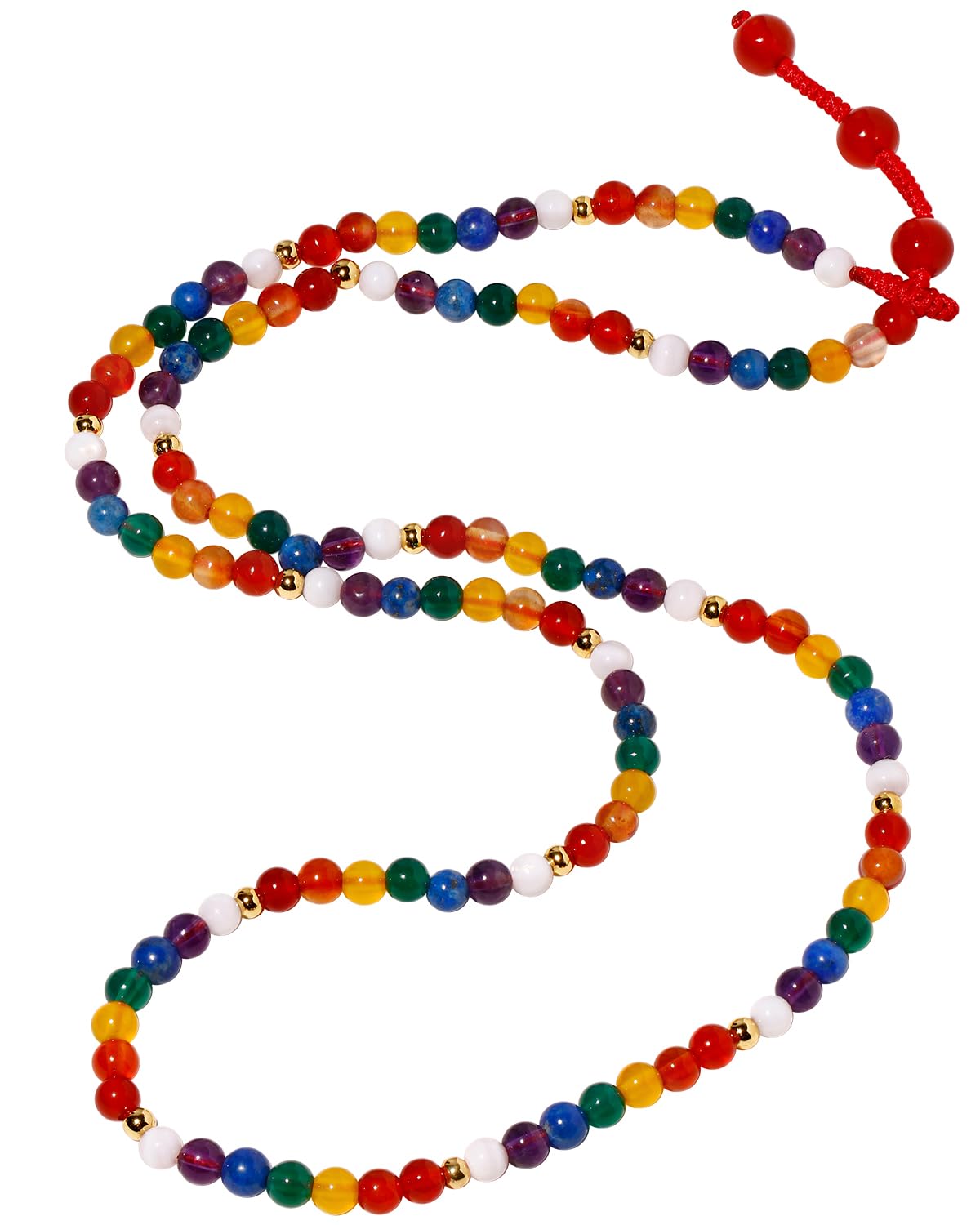 Jewever 7 Chakra Beaded Bracelet Necklaces for Women Handmade Wrap Reiki Crystals Yoga Meditation Balance Jewelry Relaxation Gifts