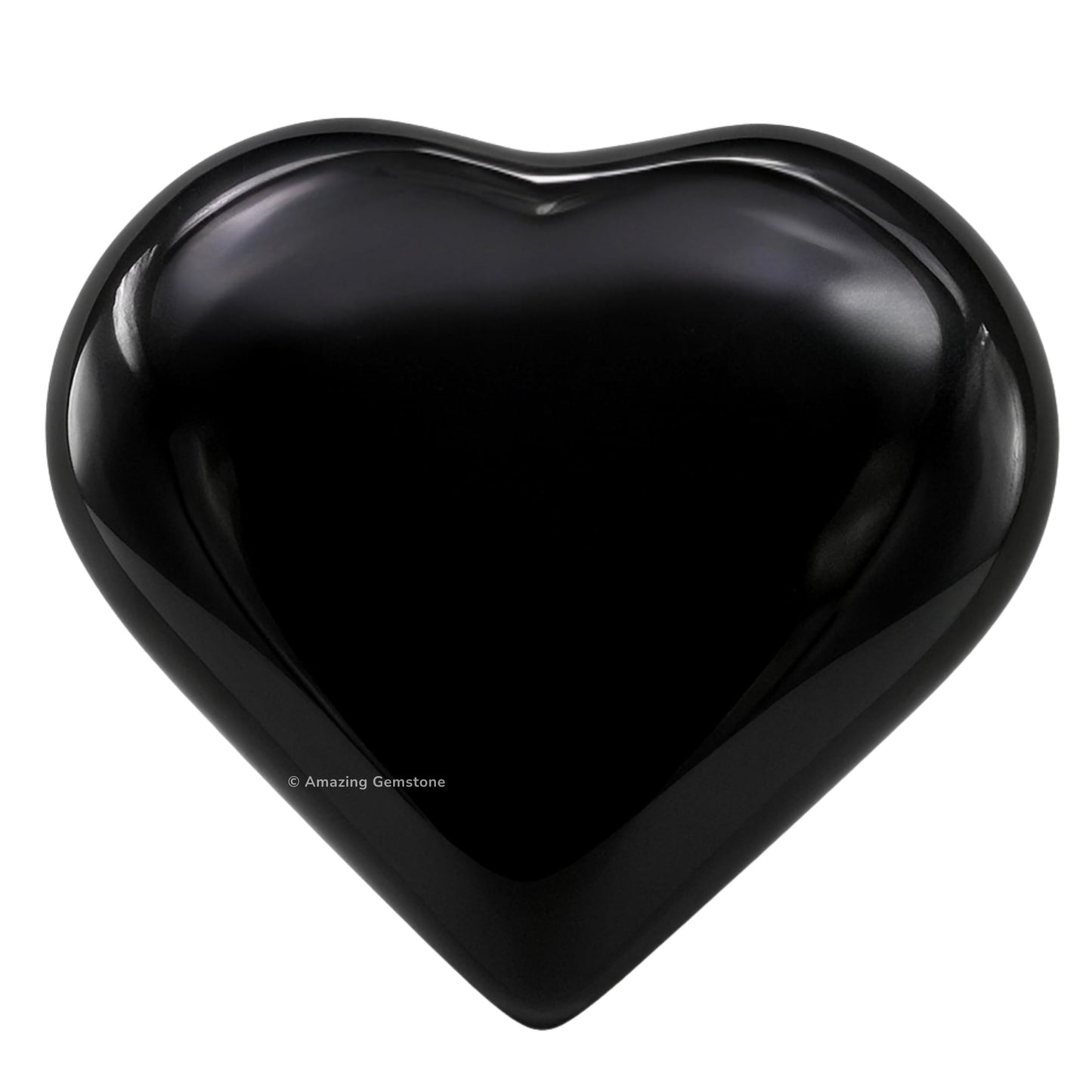 Amazing Gemstone Black Obsidian Stone Heart - Pack of 2 Crystal Heart Stones Rocks - Corazones De Piedra Crystals and Healing Stones Heart Shaped Crystal - Stocking Stuffers Gifts