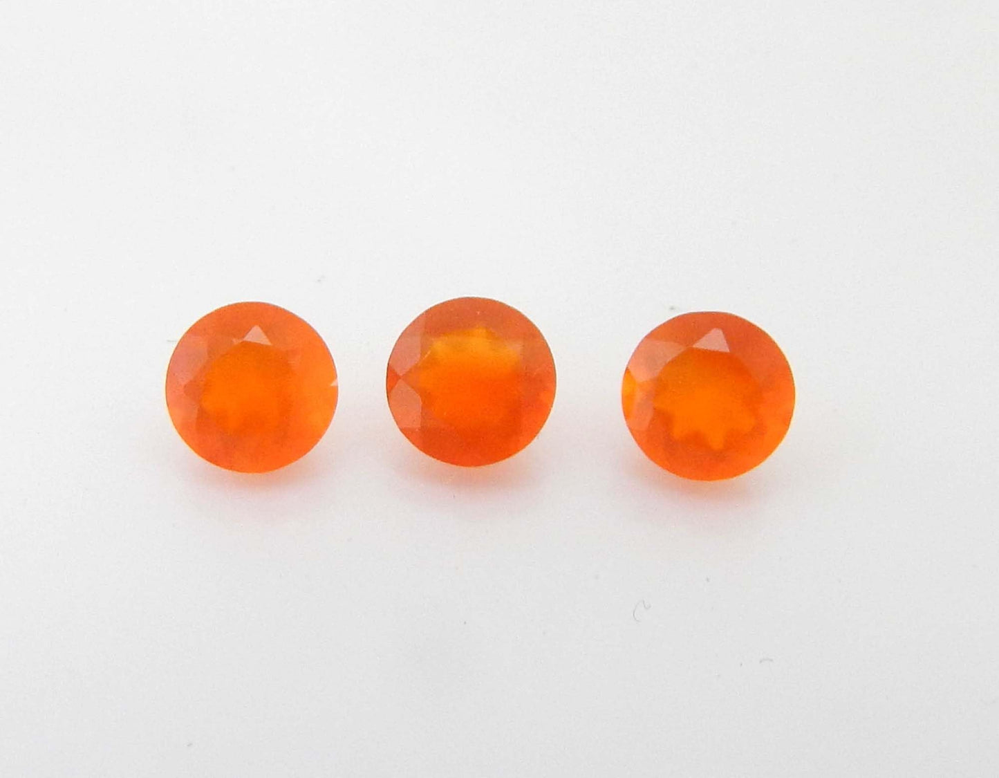 Myhealingworld Natural Carnelian 5mm round faceted brilliant cut AAA quality loose calibrated gemstones for jewelry making (BOX 1 - (Carnelian Round 5MM = 3 Stone)