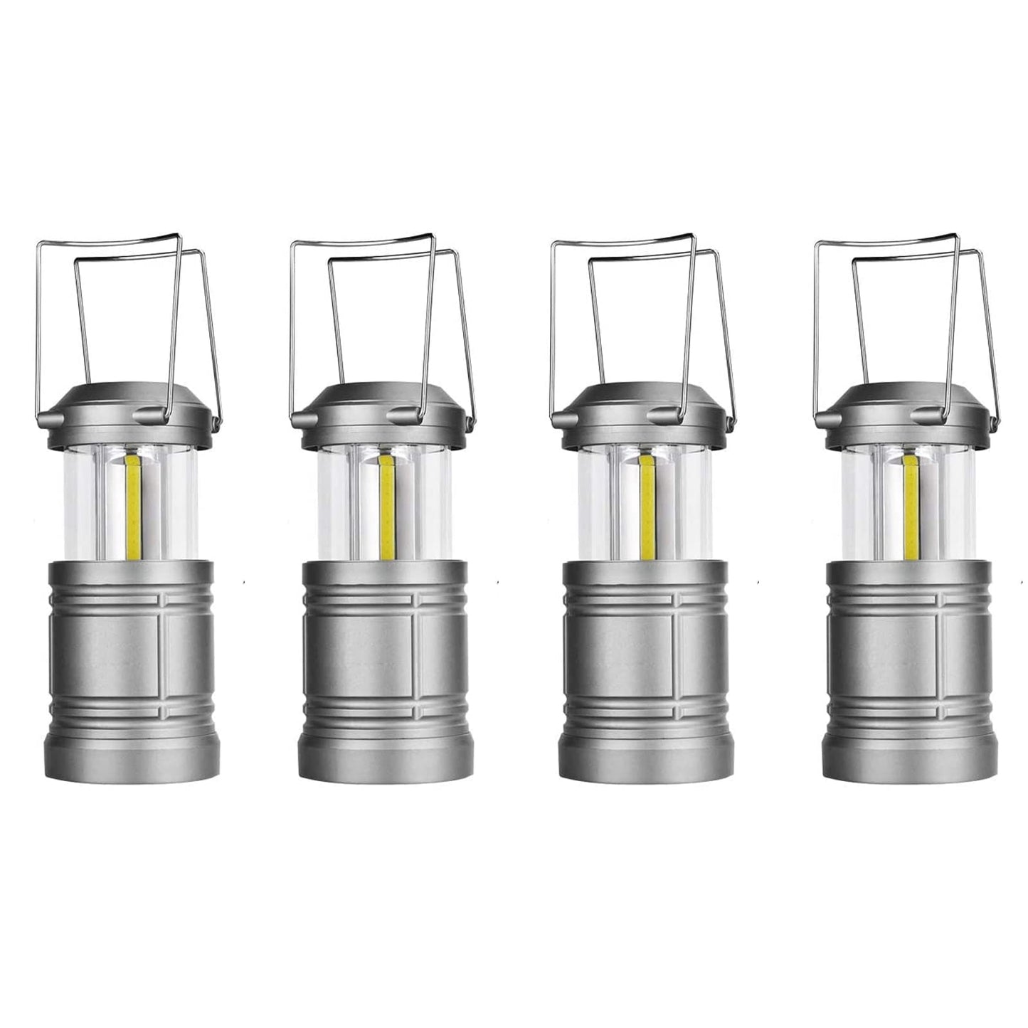 LED Camping Lantern, Battery Powered Hanging Lantern for Outdoor Camping Emergency Power Outages, 4 Pack