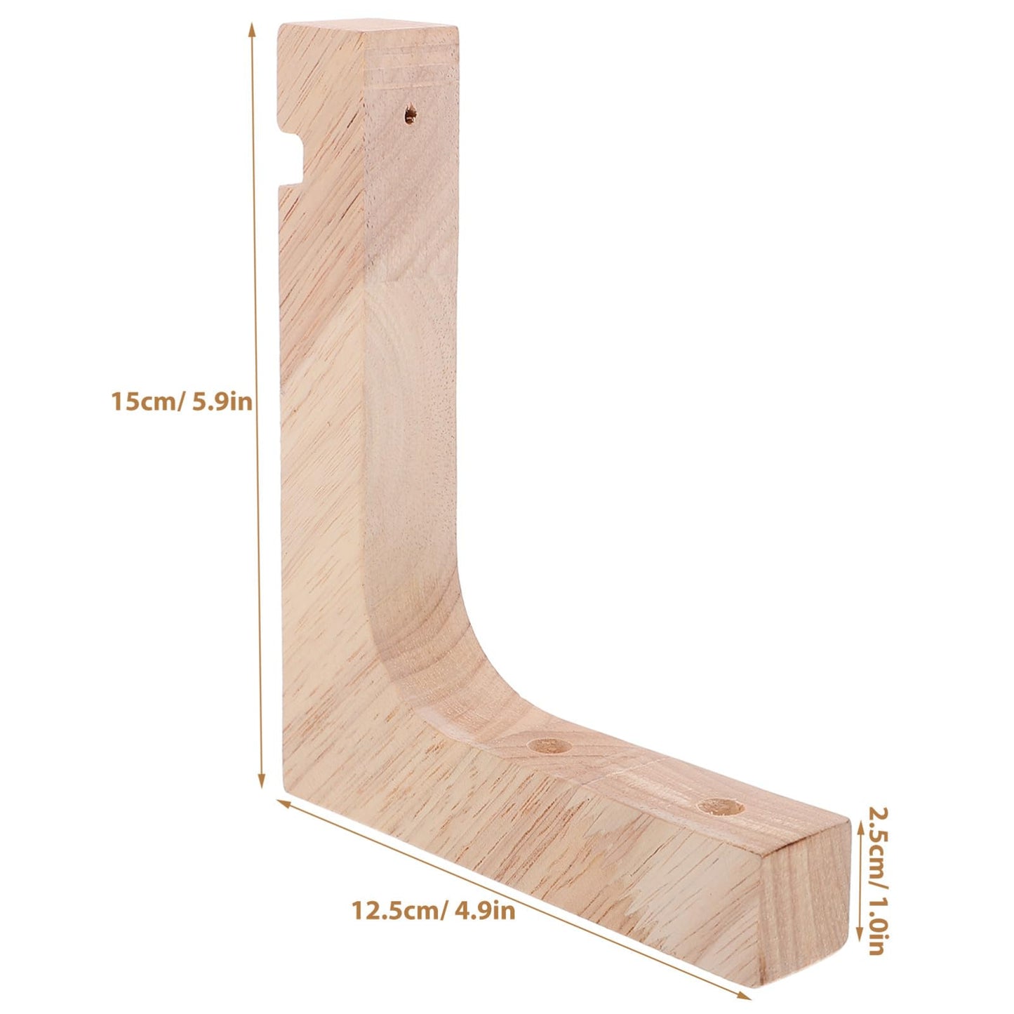 UKCOCO 2pcs Wooden Plant Hangers Wall Mounted Hooks for Indoor Hanging Plant Brackets Heavy Duty Natural Wood for Flower Pots