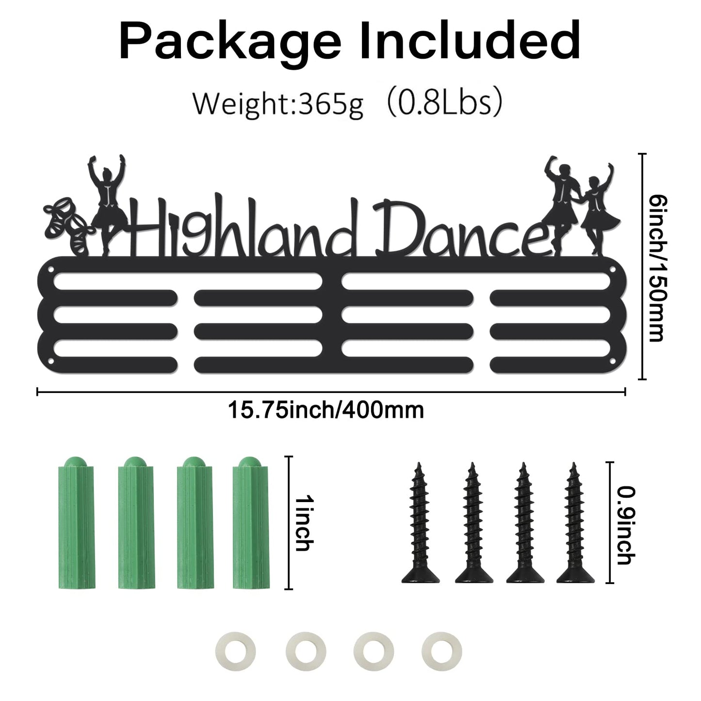 SUPERDANT Dance Medal Hanger Highland Dance Sports Medal Holder for 60+ Hanging Medal Rack Awards Sports Ribbon Holder Display Wall Hanging Athlete Gift