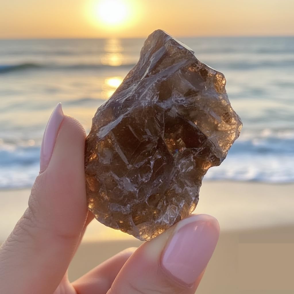 Large 1.25-2.0” Smoky Quartz Raw Crystal Stone – Natural Rough Gemstone for Meditation, Chakra Balancing, Grounding, Feng Shui, Reiki & Home Décorz