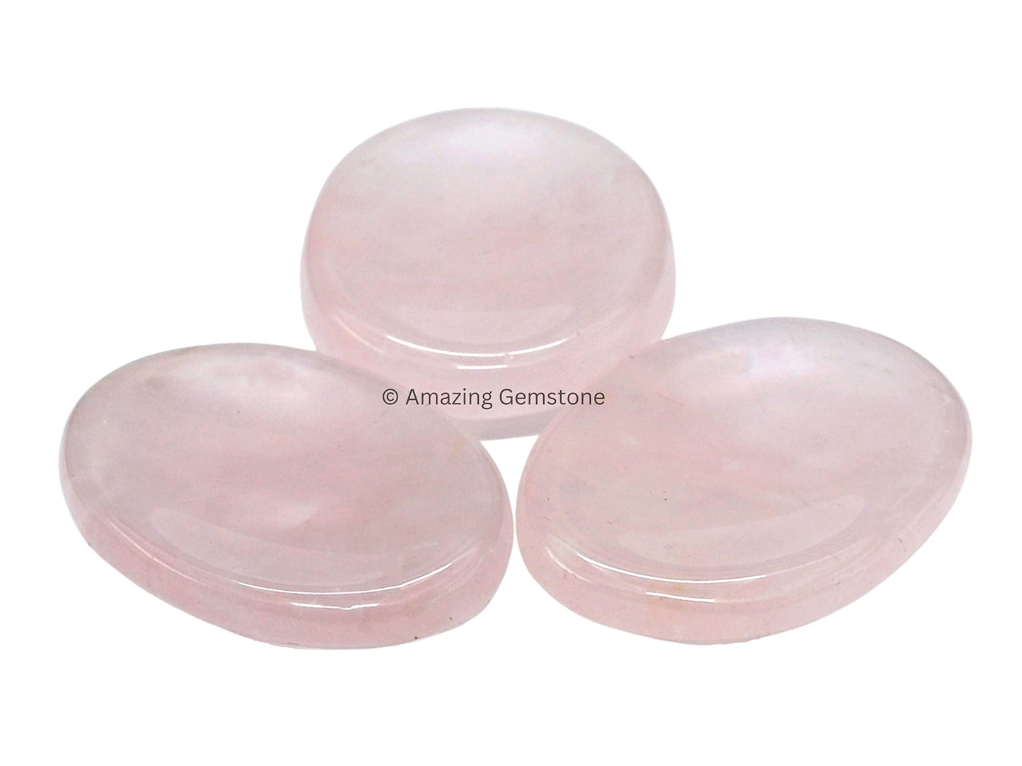 Amazing Gemstone Rose Quartz Worry Stone Crystals and Healing Stones - Worry Stones for Stress Relief Gifts - Piedra Crystal Fidget for Meditation - Unique Stocking Stuffers and Birthday Gifts