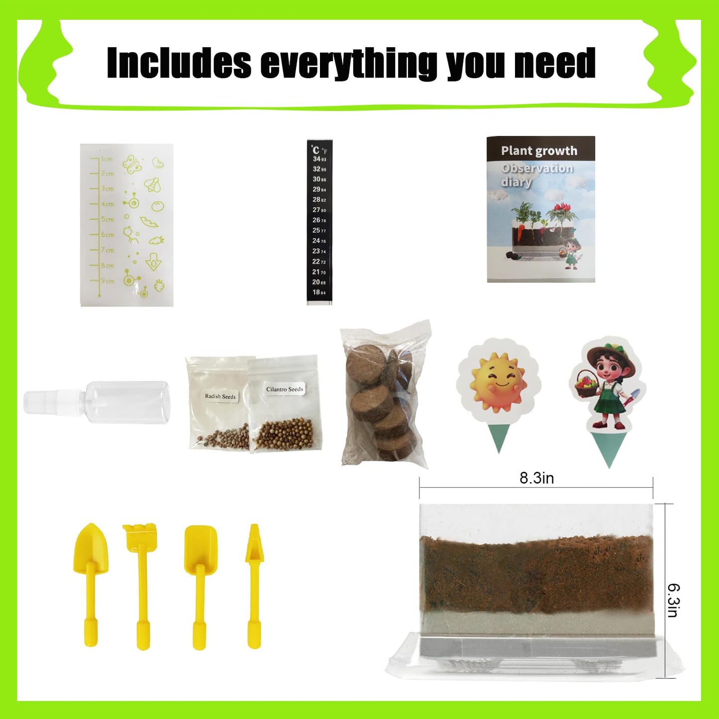 WKLOUYHE Root Viewer Kit for Kids – STEM Science Toy & Craft Growing Kits for Ages 6 7 8 9 10 Birthday Easter Gifts for Boys & Girls,Kids Gardening Set, DIY Toy