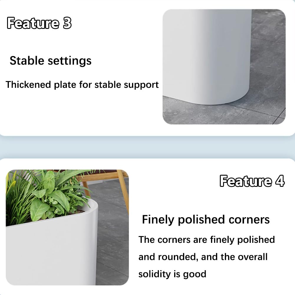 Sions Freestanding Planter Garden Beds, Outdoor Galvanized Planter Raised Garden Boxes, Raised Vegetable Gardens and Balcony Plant Tray Planting Beds,Black 80cm*30cm*50cm