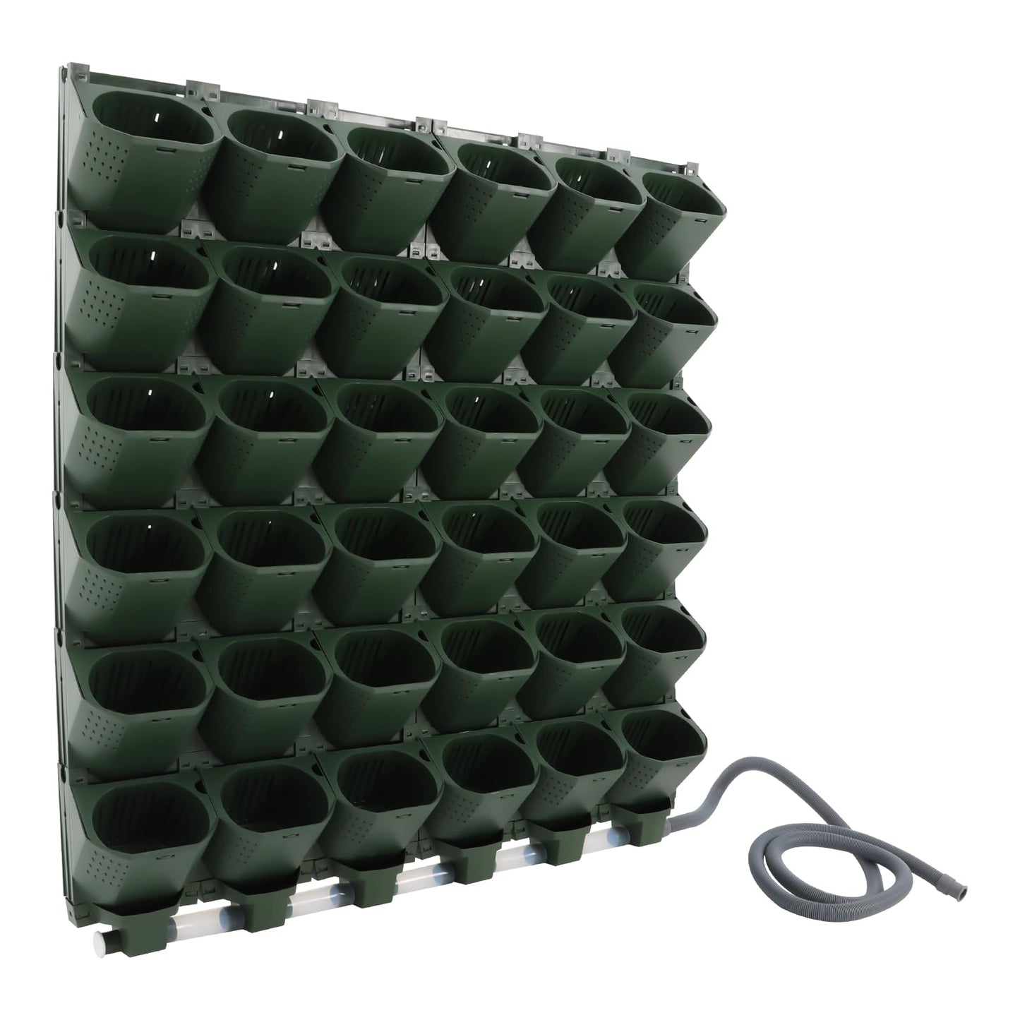 Self Watering Wall Planter with 18/36 Pots Vertical Garden for Indoor Outdoor Plants Hydroponics Growing System Wall-Mounted Stackable Planter for Herbs Flowers Vegetables Home Decor (Green, 36 Pots)