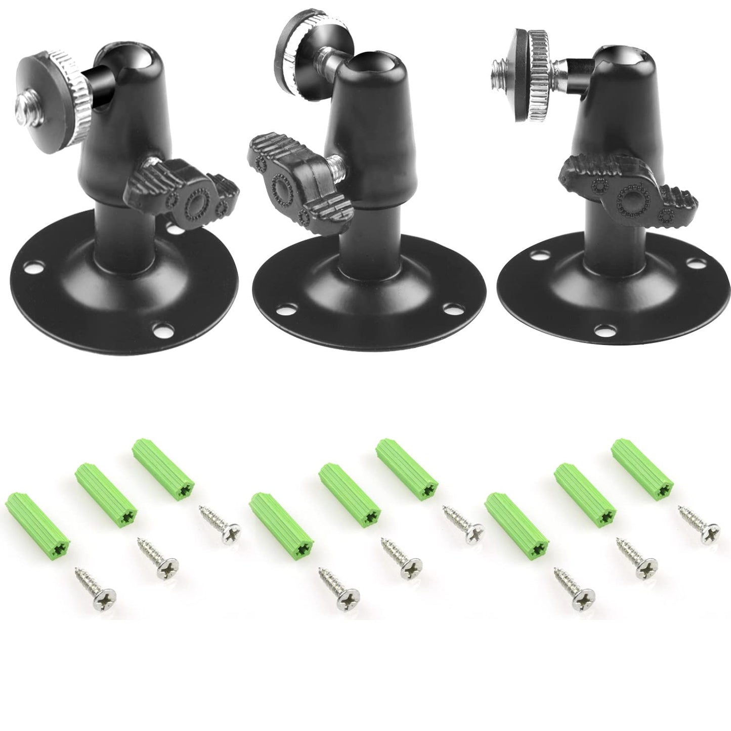Security Wall Mount 3 Pcs for Oculus Sensor Arlo, Arlo Pro - Metal Camera Bracket Outdoor Indoor With 360 Rotation 1/4" Screw - CCTV Oculus Rift Mount