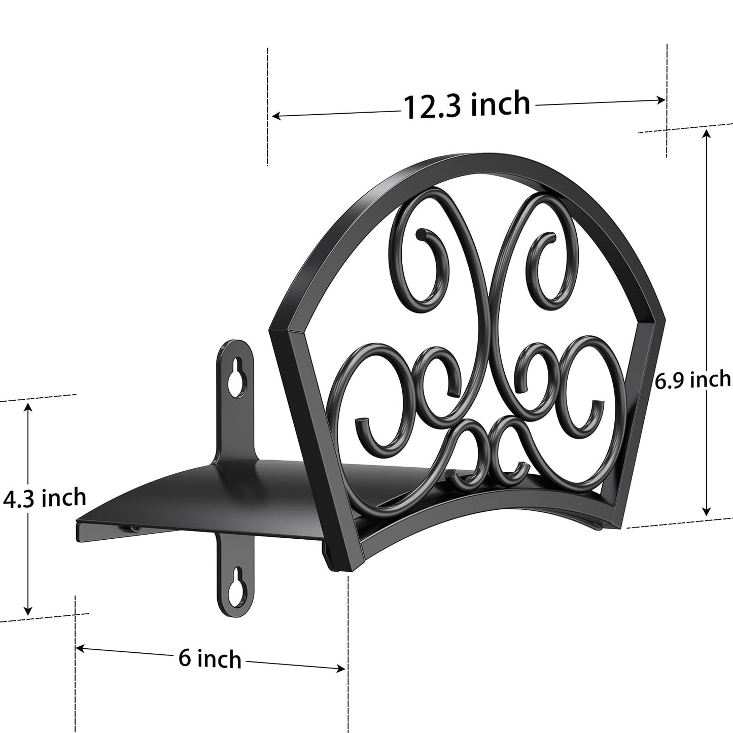 GOFORWILD Garden Hose Holder, Decorative Hose Butler Sturdy Water Hose Rack, Durable Wall Hose Hanger, Holds 125-Feet of 5/8-Inch Hose, Hose Reel, Made of Gauge Steel, 7019