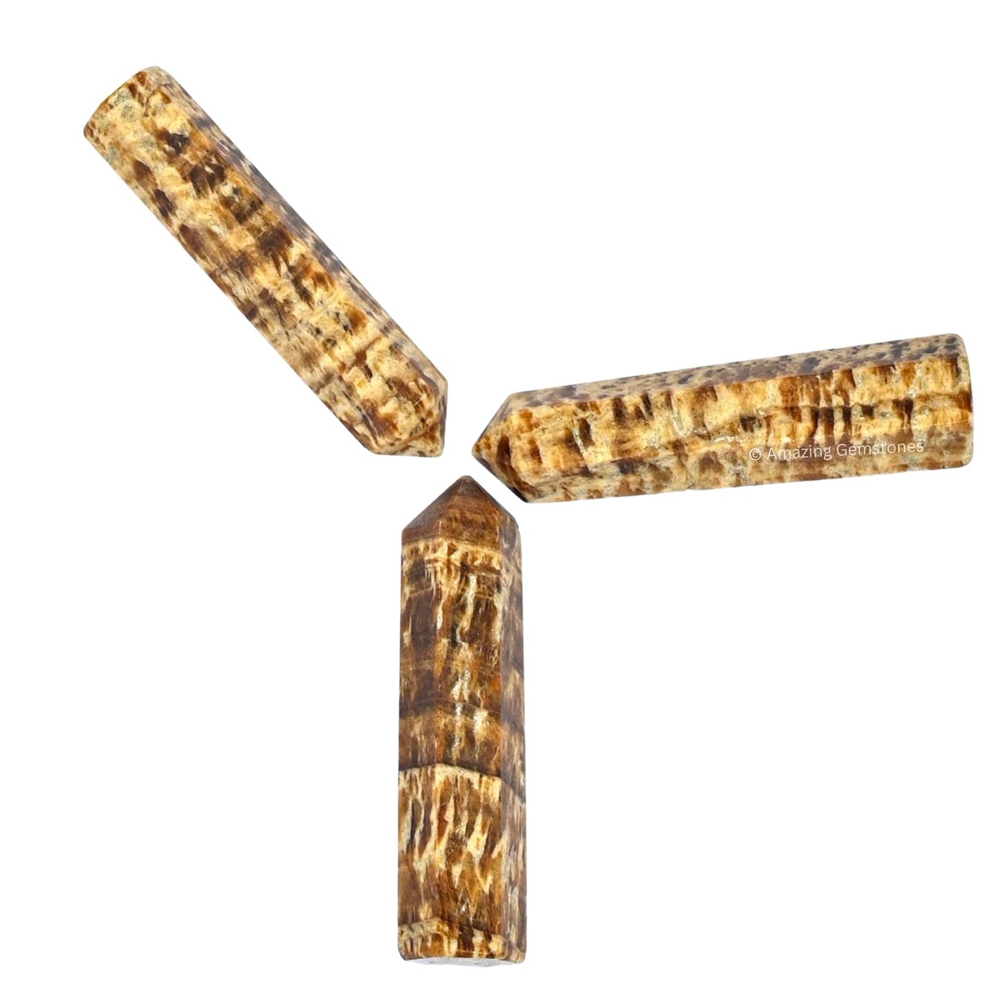 Amazing Gemstone Aragonite Crystal Points Bulk Healing Crystals and Stones - Pack of 3 Single Terminated Healing Wand Point Bulk Crystals for Crafts, Crystal Grid, DIY Work - Premium Crystals