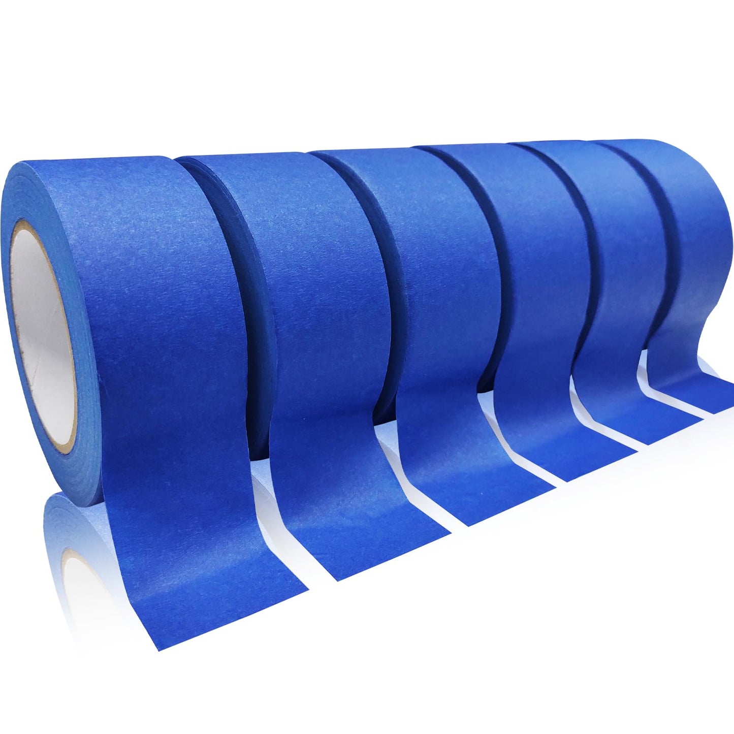 6 Rolls Masking Tape, Blue Painters Tape, Artist Painter's Painting Paper Tape for Multi-Purpose Wall Paint, DIY Crafts & Arts, Scrapbook, Decoration, Labeling, Edge Finishing (1.88Inch x 60.1Yard)